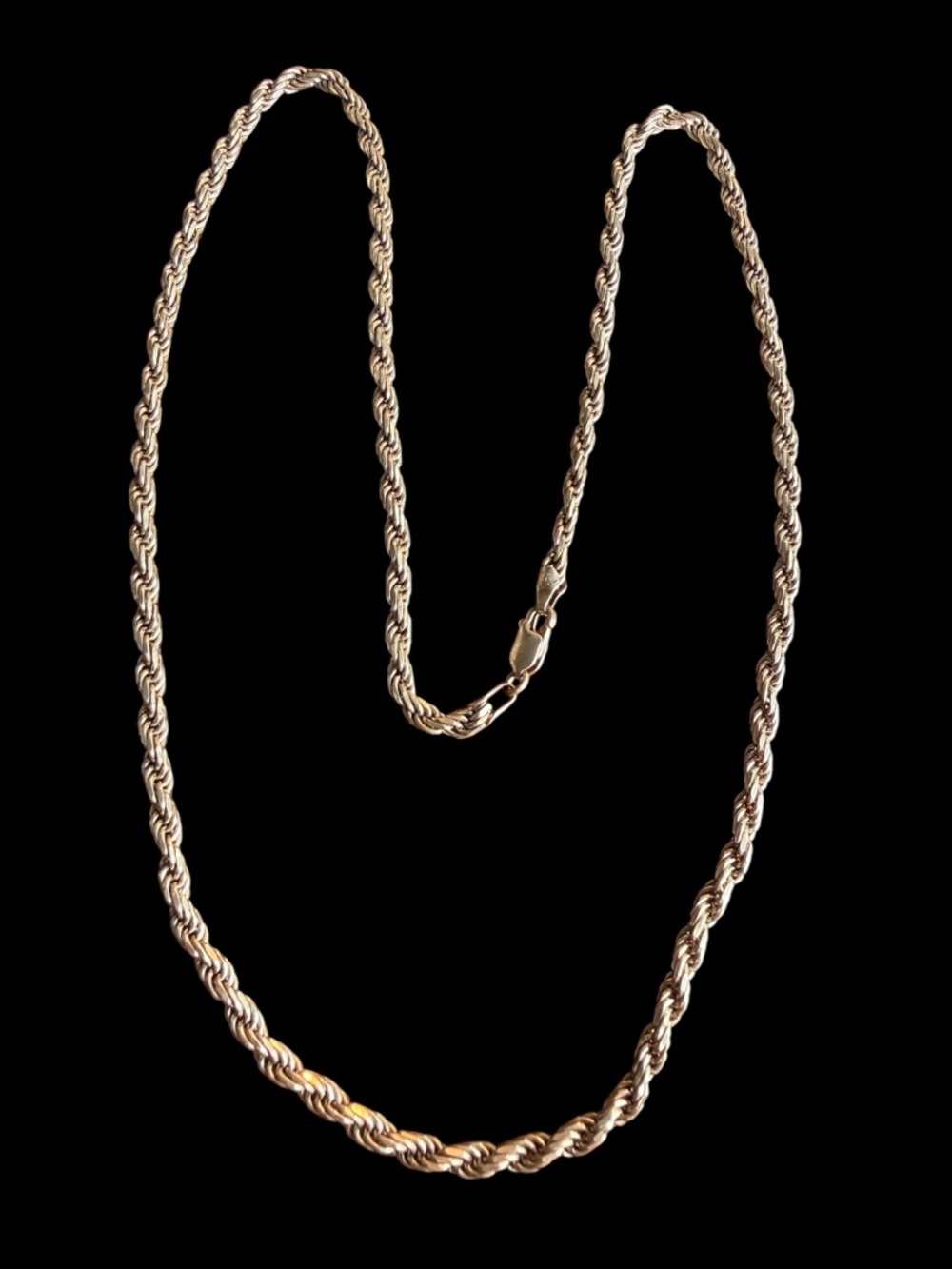 925 Sterling Silver Italy Chunky Rope Chain 24 Inch
